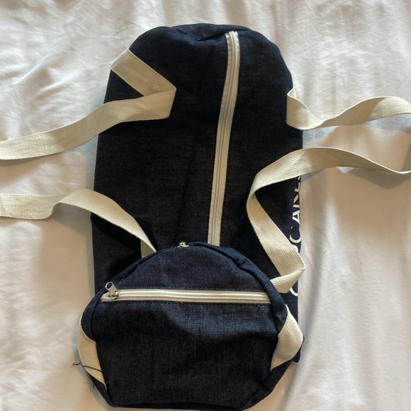 PRIVATE PARTY Will Workout for Cupcakes Denim Duffel Bag - Picture 2 of 2